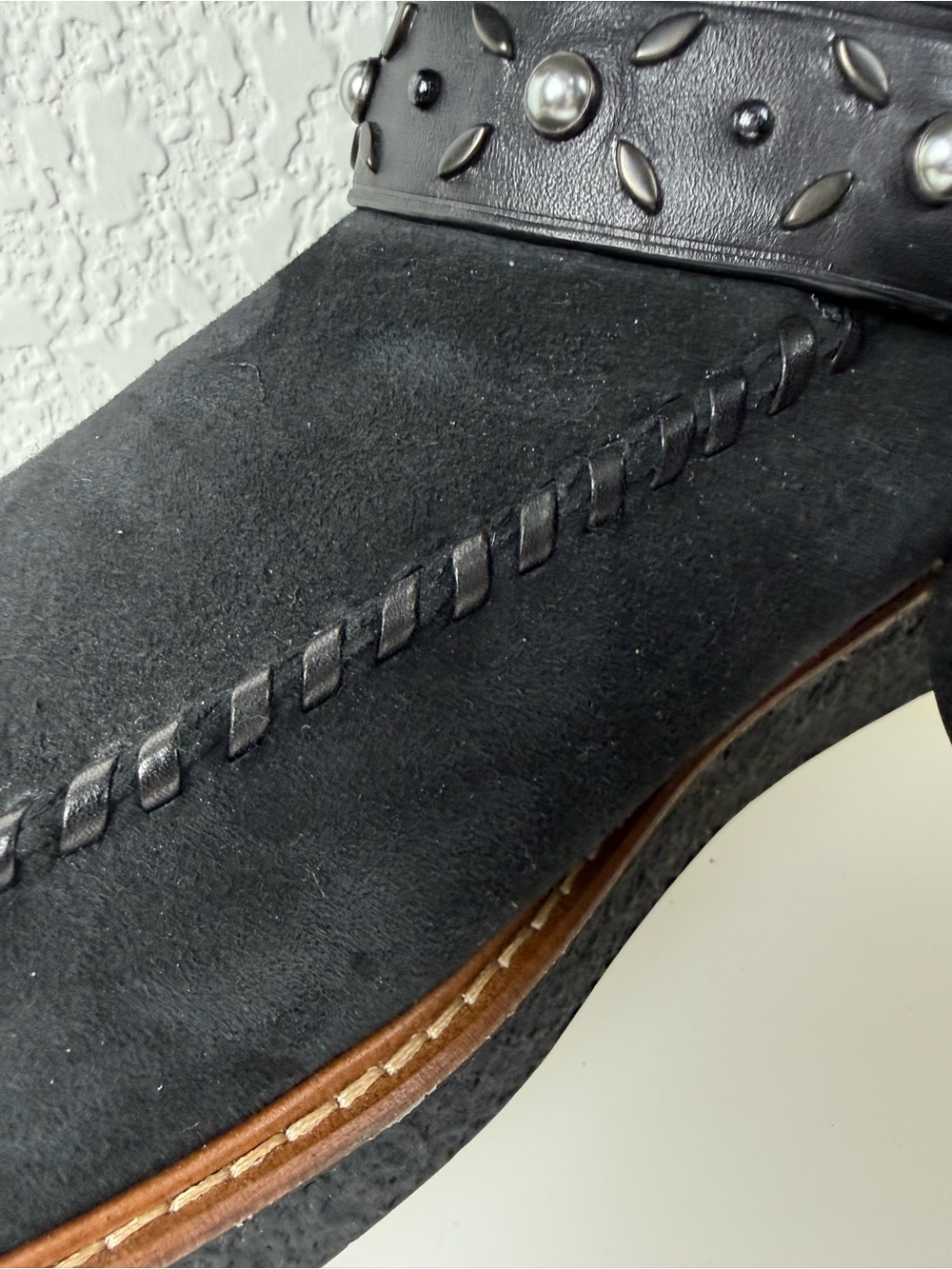 Coach | Roccasin | Shearling Fringe Boots | Black Suede | Women's 9B - Picture 7 of 11